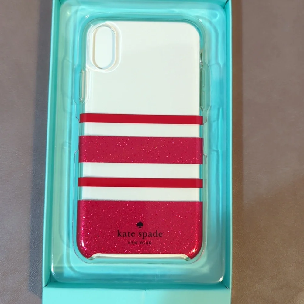 kate spade red glitter